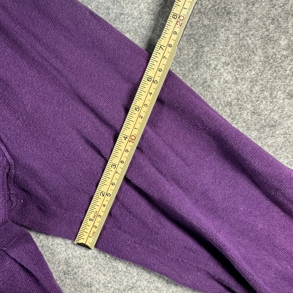 Great Northwest Indigo Womens XL Purple Asymmetrical Button Neck Knit Sweater